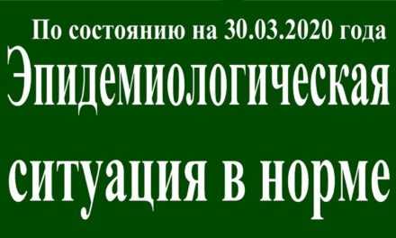 На 30 марта эпидситуация в Павлограде в норме
