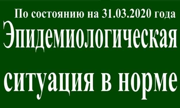 На 31 марта эпидситуация в Павлограде в норме