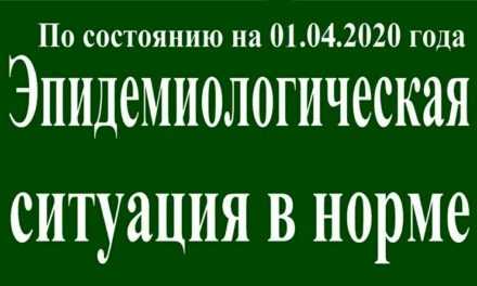 На 01 апреля эпидситуация в Павлограде в норме