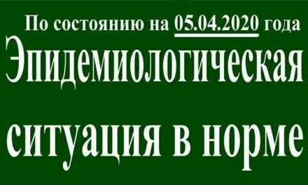 На 05 апреля эпидситуация в Павлограде в норме