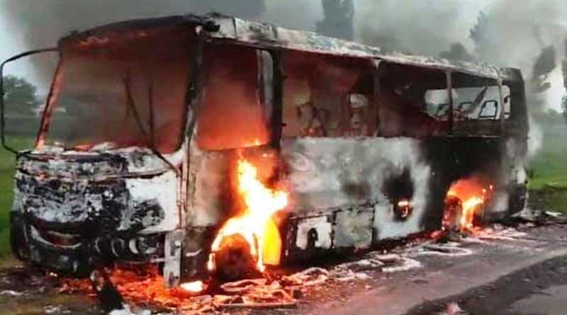 Згорів автобус, що їхав з Павлограда на Першотравенськ