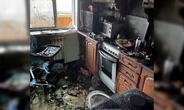 Во время пожара в Терновке пострадала женщина и двое детей