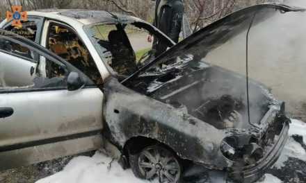 Павлоградські рятувальники загасили палаюче авто